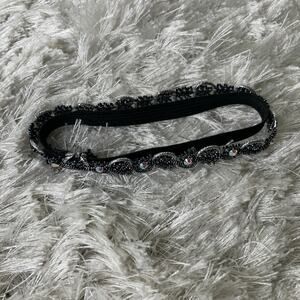 Black Rhinestoned Upper Arm Cuff Party Dance Rave Festival